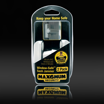 Impressive MAX6MUM SECURITY Sash Jammers provide the necessary added window security.